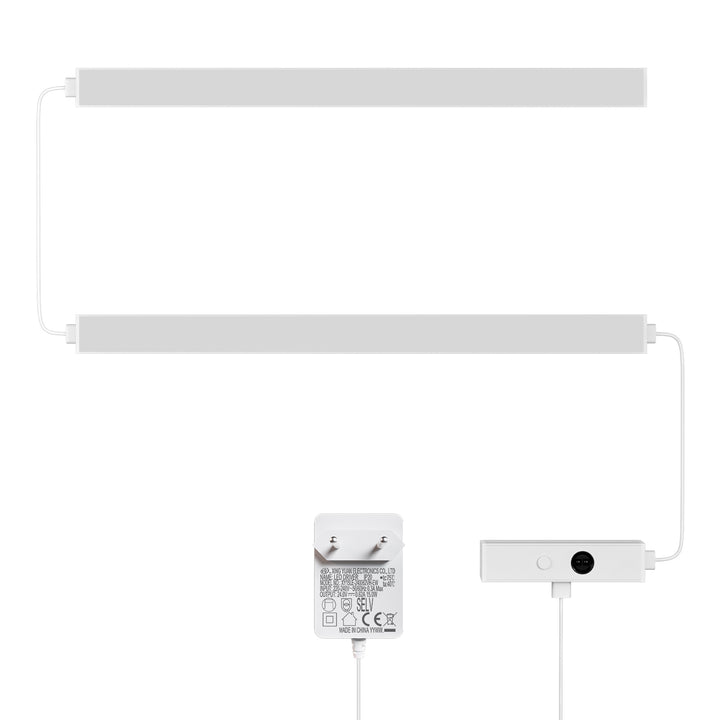 LED Under Counter Kitchen Cabinet Lights with Plug In Power Adapter and Hand Sensor, 2X 30CM LED Lamps