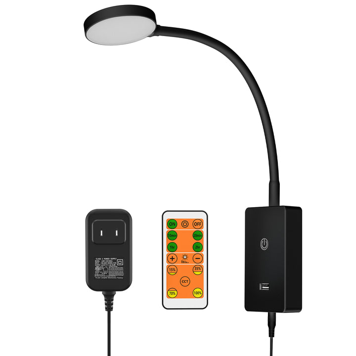 LED Bedside Reading Light with Remote Control for Books in Bed, Bedroom Wall Mounted LED Reading Lamp